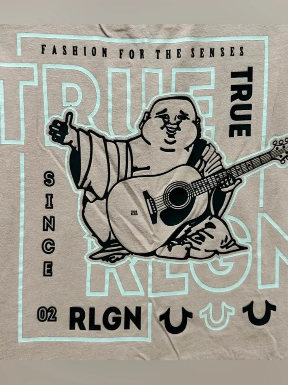 True Religion Big Buddha Guitar Long Sleeve Shirt